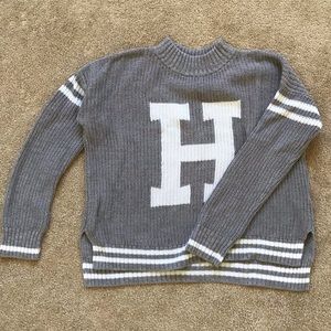 Hollister Gray Mock Neck Sweater